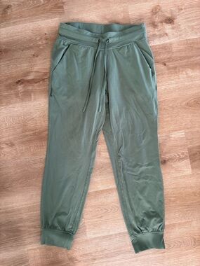 Olive Green Drawstring Jogger Pants